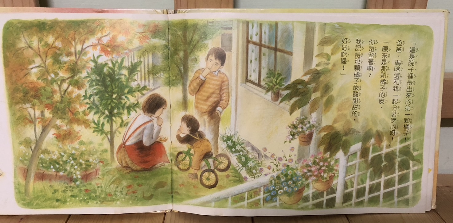 回憶的畫面會用白底無邊框的方式呈現。就像是播放倒帶，重現當時的場景、人物、動作，甚至是當時的天氣、植物與氣氛氛圍。