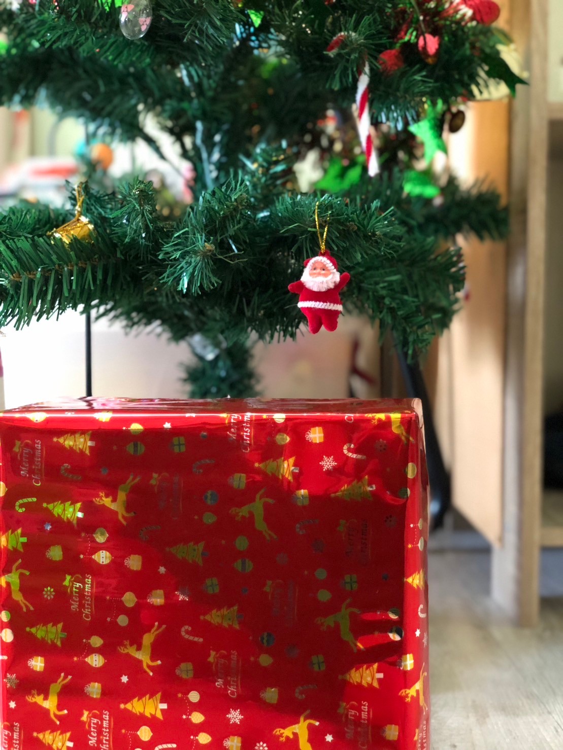 2023年的聖誕樹佈置一景。